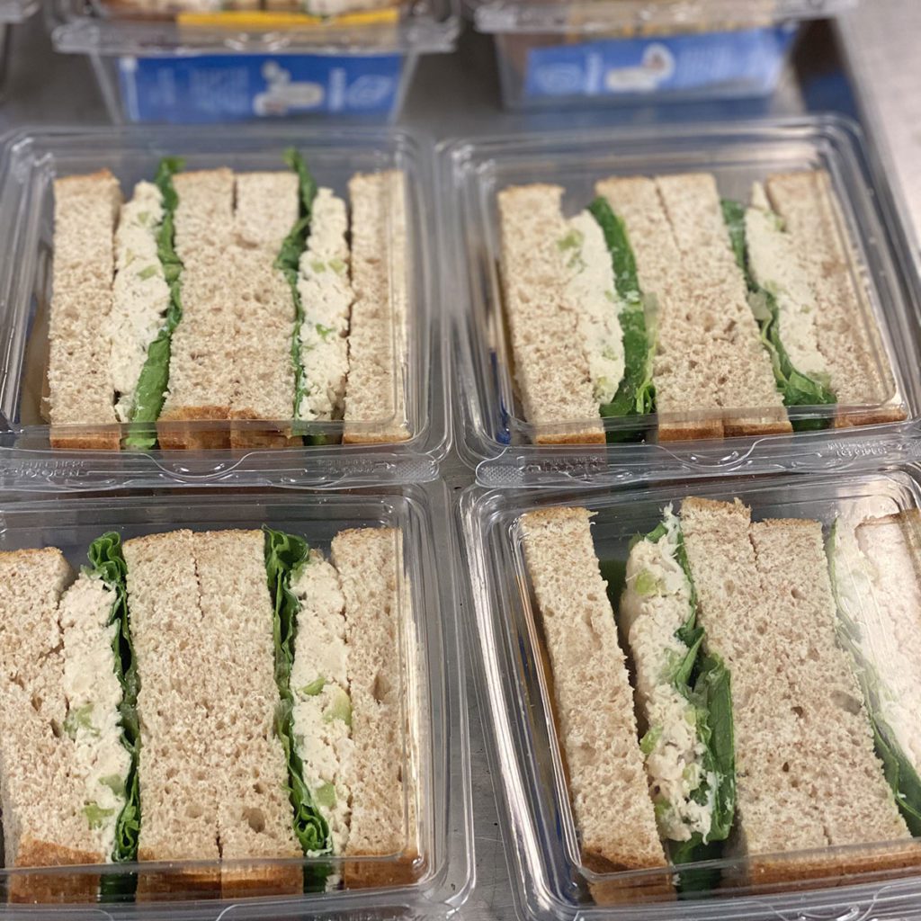 Fresh chicken salad sandwich packs for grab and go